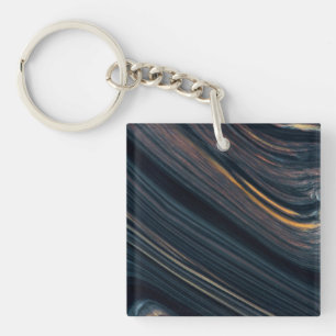 Porte-clés Obsidienne Goldsheen acajou