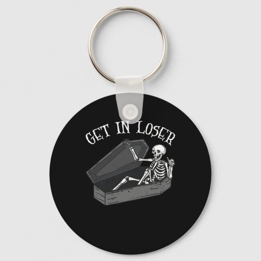 Porte-clés Obtenez Dans Loser Skeleton Dans Coffin Halloween (Recto)