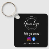 Porte-clés Obtenons des médias sociaux QR code site Web Perso (Recto)