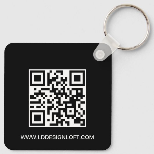 Porte-clés Obtenons des médias sociaux QR code site Web Perso (Dos)