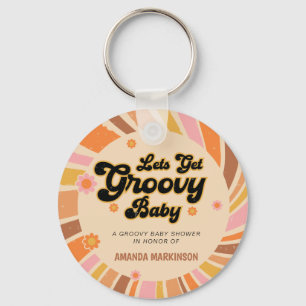 Porte-clés Obtenons un Baby shower rétro Super