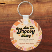 Porte-clés Obtenons un Baby shower rétro Super (Recto)