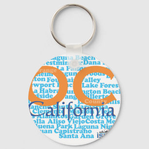 Porte-clés OC - Comté d'Orange, la Californie