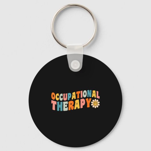Porte-clés Occupational Therapy Groovy Occupational Therast O (Recto)