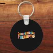Porte-clés Occupational Therapy Groovy Occupational Therast O (Recto)