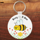 Porte-clés Occupé Comme Une Abeille Personnalisée (Recto)