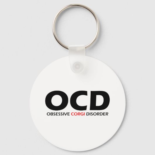 Porte-clés OCD - Trouble corgi obsessif (Recto)