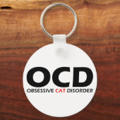 Porte-clés OCD - Trouble de chats obsessionnel (Recto)