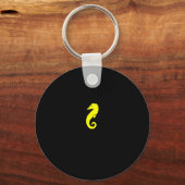 Porte-clés Ocean Glow_Yellow Seahorse (Recto)