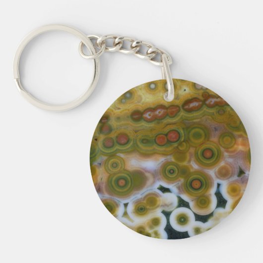 Porte-clés Océan Jasper de couleur jaune (Devant)