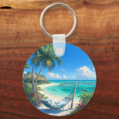 Porte-clés Ocean Paradise - Plage tropicale Oasis (Recto)