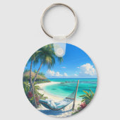 Porte-clés Ocean Paradise - Plage tropicale Oasis (Verso)