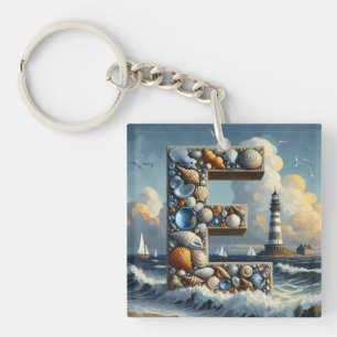 Porte-clés Ocean Seashore Phare Voilier Monogram E