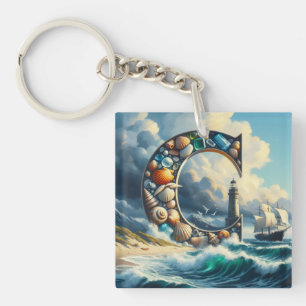 Porte-clés Ocean Seashore Phare Voilier Monogramme C