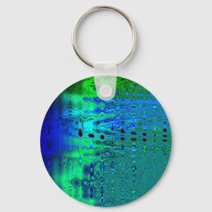 Porte-clés Ocean Waves Digital Abstrait