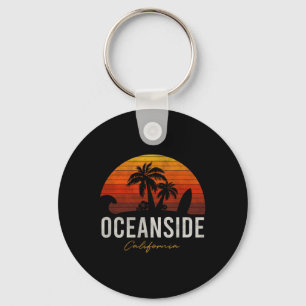 Porte-clés Oceanside Beach California Palms Vacation Surf Sun