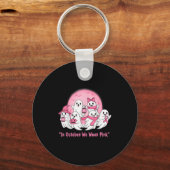 Porte-clés October We Wear Nk Ghosts Halloween Breast Cancer (Recto)