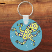 Porte-clés Octopus à anneau bleu (Recto)