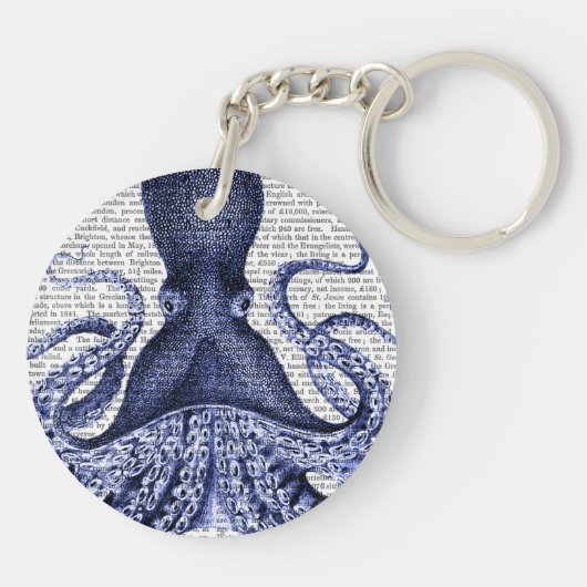Porte-clés Octopus bleu (Dos)