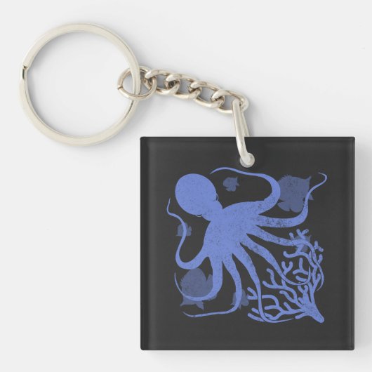 Porte-clés Octopus (dark background) (Devant)