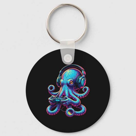 Porte-clés Octopus Gaming Animal Video Games Funny Octopus  (Recto)