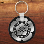 Porte-clés Oda Clan Kamon Argent Chrome (Recto)