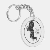 Porte-clés Odd Ram Chèvre chinois Année Zodiac Anniversaire M (Devant gauche)