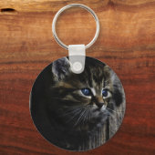 Porte-clés Oeil bleu chat (Recto)
