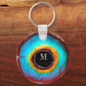 Porte-clés Oeil cosmique éthéré Monogramme Abstrait Vibrant A (Recto)