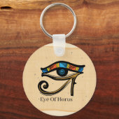 Porte-clés OEil de Horus sur papyrus, hiéroglyphes égyptiens (Recto)