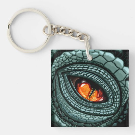 Porte-clés Œil de prédateur reptile primal (Devant)