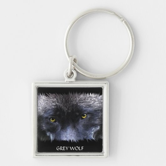 Porte-clés OEIL GRAY WOLF Faune Art Key Ring (Devant)