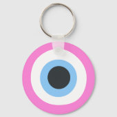 Porte-clés œil maléfique rose || personnalisable (Verso)