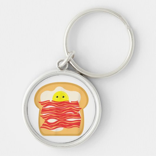 Porte-clés Oeuf Amusant Dans Un T-Shirt Lit Bacon - Brea Nour (Devant)