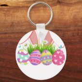 Porte-clés oeuf de lapin, rétro, vintage (Recto)