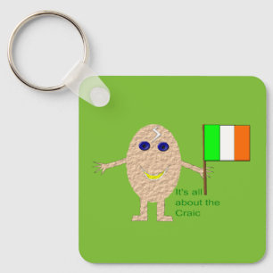 Porte-clés Oeuf irlandais patriotique personnalisé
