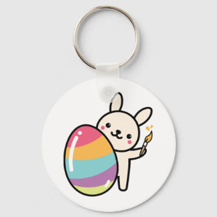 Porte-clés Oeufs de lapin de Pâques Peinture Oeufs de Pâques 