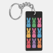 Porte-clés Oeufs de lapin de Pâques Plaid Leopard (Devant gauche)