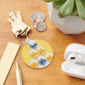 Porte-clés Oeufs de Pâques avec vaches Porte - clé Jaune