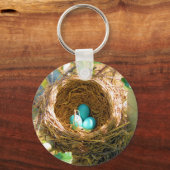 Porte-clés Oeufs Robin dans un nid d'arbre Jardin (Recto)