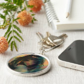 Porte-clés Oeuvre d'Anime Girl entourée de Rainbow Light (Côté)