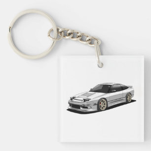 Porte-clés œuvre d'art dessinée à la main de nissan 240sx