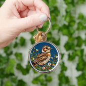 Porte-clés Œuvre d'art d'oiseau coloré (Main)