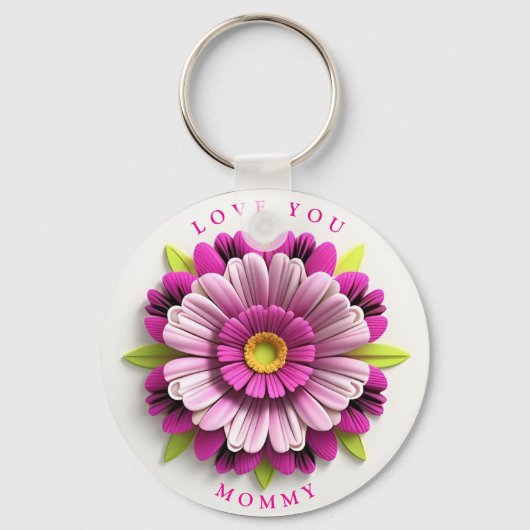 Porte-clés Œuvre d'art florale complexe (Recto)