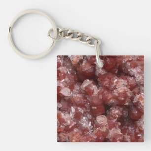 Porte-clés Œuvre d'art minérale unique de grenat andradite et