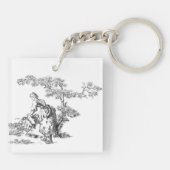 Porte-clés OEuvre d'art rural antique (Dos)