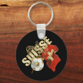 Porte-clés OEuvre de football suisse très Cool (Recto)