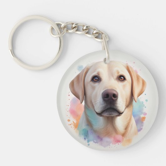 Porte-clés Oeuvre de l'artiste Pastel Magic Labrador Retrieve (Devant)