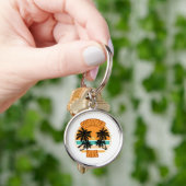 Porte-clés Oeuvre d'été illustrative Orange (main)