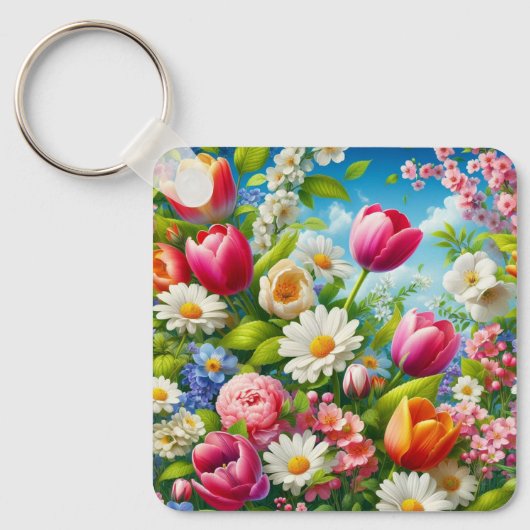 Porte-clés OEuvre florale/printanière (Recto)